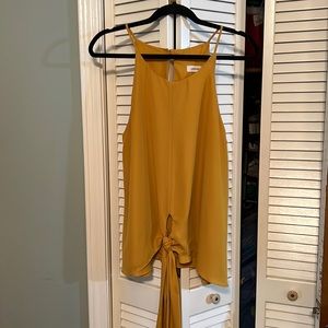 Gold Adrienne halter top with tie on bottom